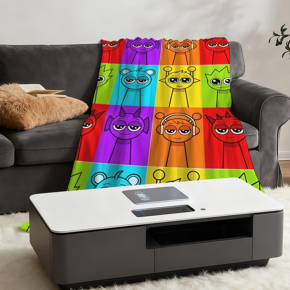 Decke Überwurf Super Gemütlich Plüsch Wohnzimmer I-I-IncrediboxS-ES Sofa Couch Kindlich S-S-SprunkiS-ES Geburtstagsgeschenke