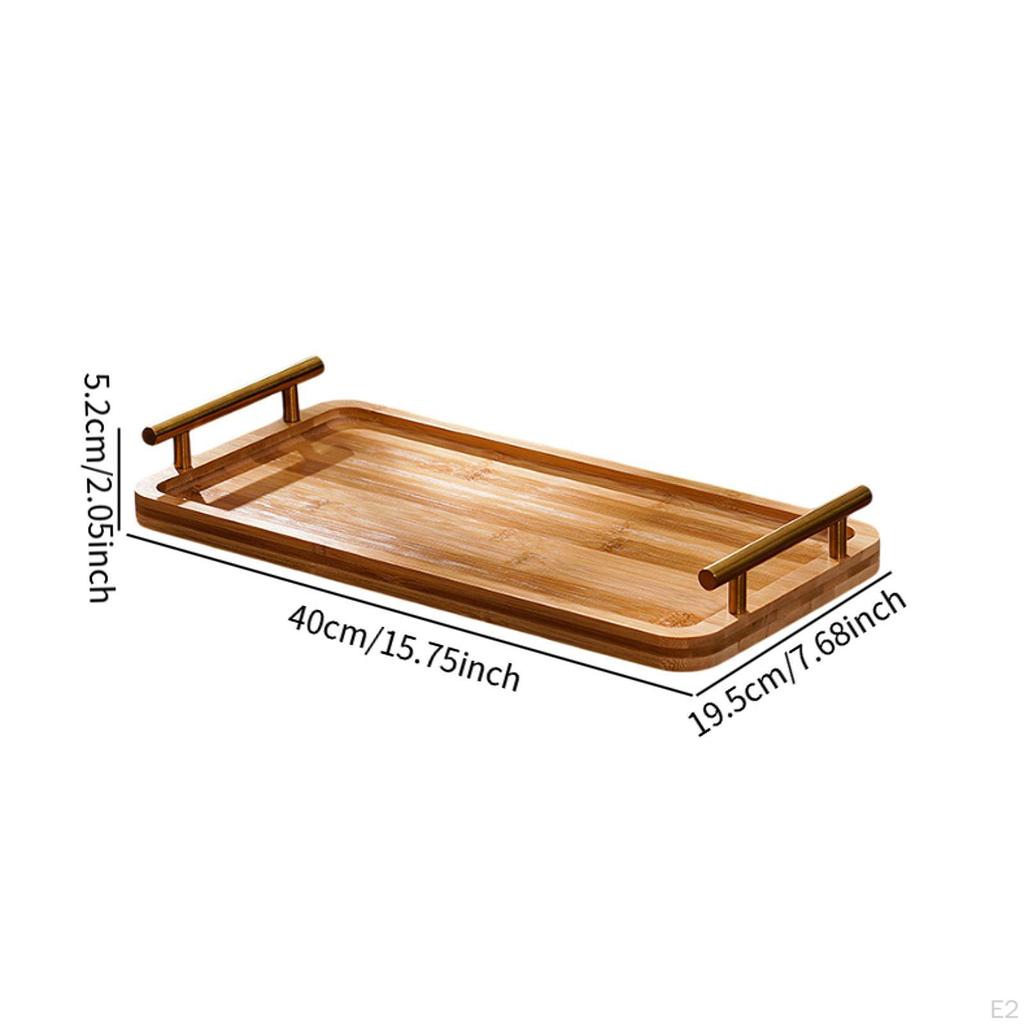 Tavă dreptunghiulară din lemn pentru servirea ceaiului și gustărilor acasă