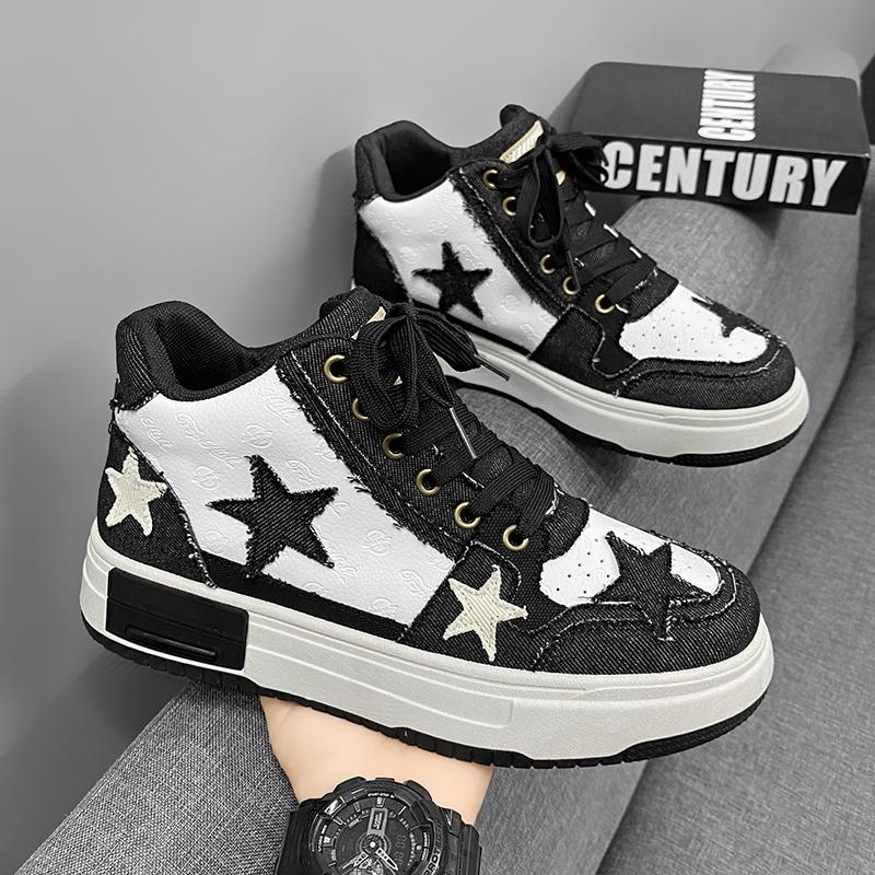 Модная крутая корейская модная спортивная обувь с высоким берцем — фото 6