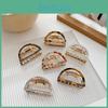 Chic Acetate Material Half Moon Alloy Hair Claw Clip In Trendy Color Options