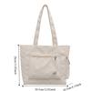 Light Weight Large Capacity Tote Bag Solid Color Student Handbag Trendy Women's Shoulder Bag  Girls