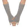 Cable Knit Fingerless Arm Warmers - Thick Winter/Autumn Long Gloves