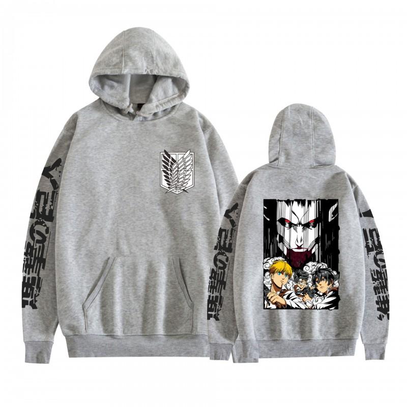 Attack On Titan Anime Hoodie Loose Fit Teens Adults Long Sleeve