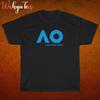 New Australian Open AO Tennis Logo Black/Navy/White Size S-5XL Unisex T-Shirt