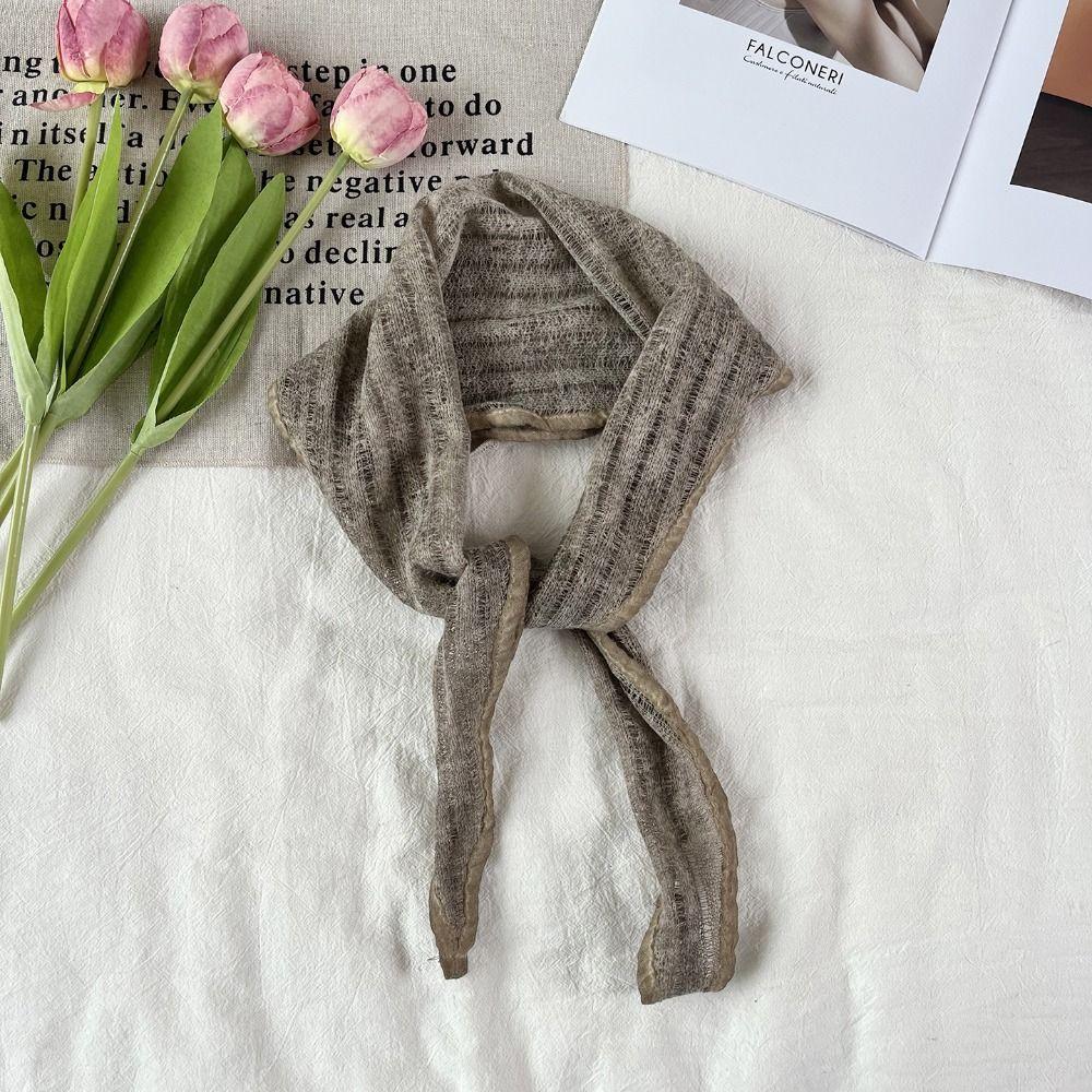 Pure Color Triangle Scarf Multicolor Neckerchief Trendy Head Wrap  Photo Props