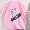 Vintage Cat Graphic Tee for Skater Graphic T Shirts Cute Funny Kitten Cat Tshirt Soft Casual Unisex Streetwear Male Clothing