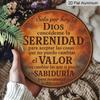 2D Flat, 1pc 7.87X7.87 Inch Round Aluminum Plaque - Spanish Prayer for Peace, Courage & Wisdom Vintage Style Decorative Sign, Suitable for Home