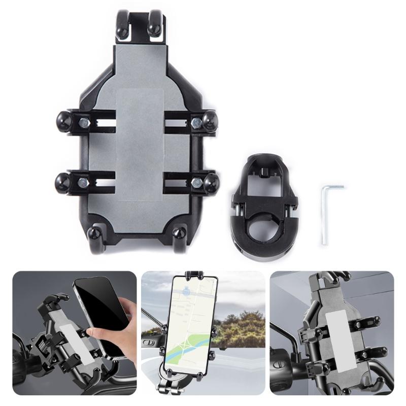 Motorcycle Scooter Phone Mount Bracket Rack 360 Degree Rotatable Holder for Secure Navigation and Communication on Rides