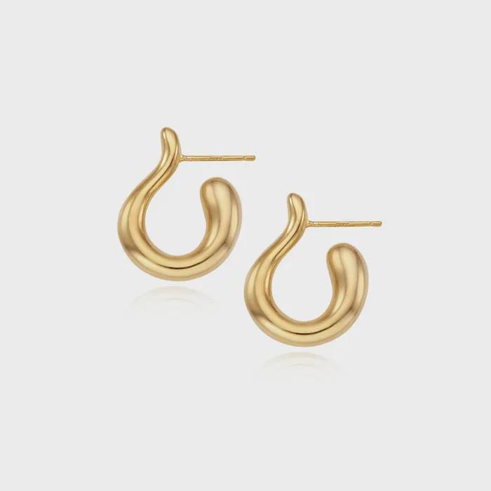 [Silver] Valley Note Hoop Earrings e113