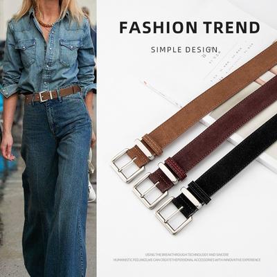 Four Seasons Available New Women'S Retro Belt With High Grade Genuine Leather Matte Anti Velvet Matching Sweater, Skirt, Jeans, Belt