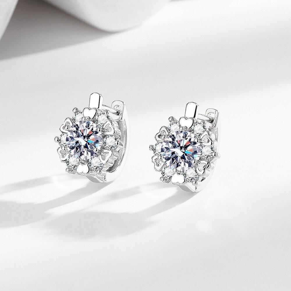 Zircon Copper Gold-Plated Women's Ear Cuffs & Dangle Stud Earrings