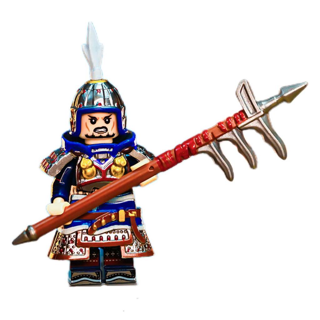 Western Chu Mongolian Cavalry Minifigure Building Blocks, Full Armor, Weapon Compatible with LEGO.