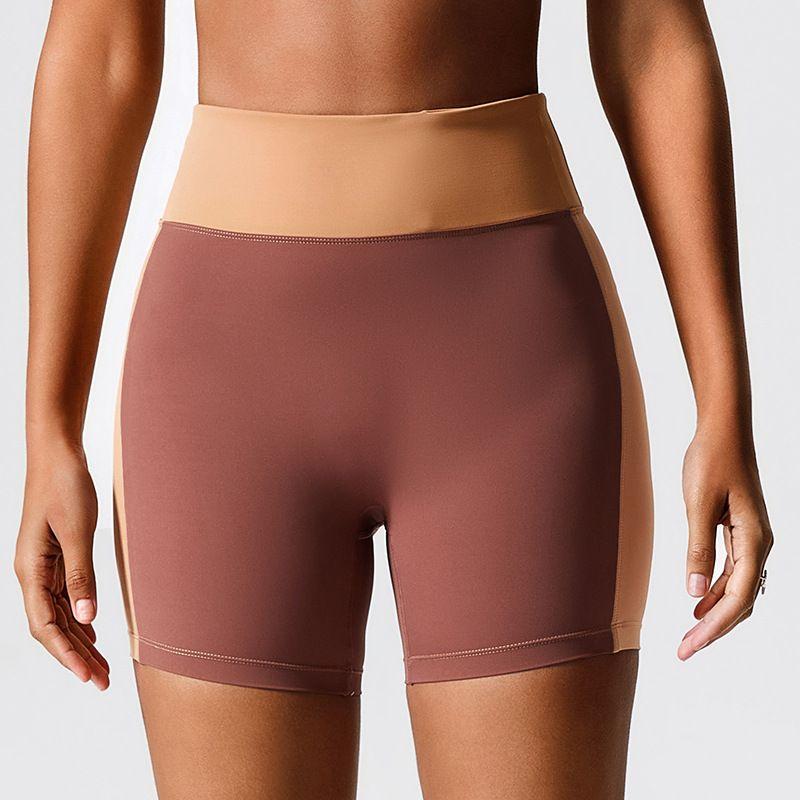 

Guangzhou Jinke Sporting Goods Co., Ltd. Environmental-Friendly Fabric New Arrival Open Back Yoga Vest Peach Hip Fitness Yu Brown shorts XL