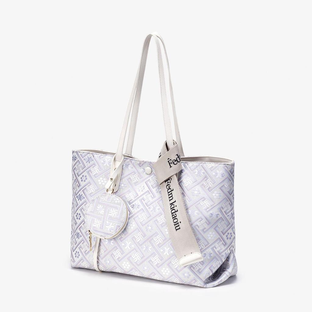 Guangxi Zhuang Brocade Women's Heritage Tote: Large Capacity, Practical, Commuting Shoulder/Crossbody Bag 2026
