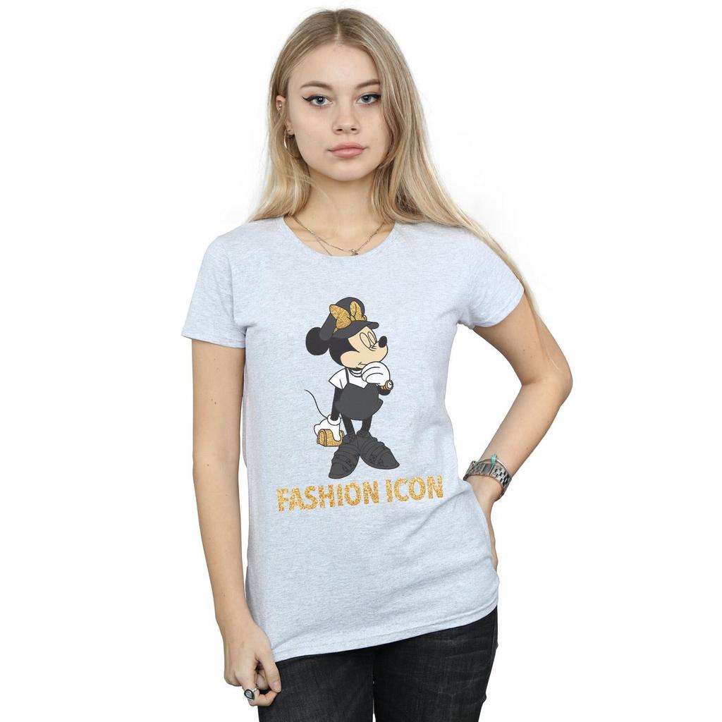 Disney Womens/Ladies Minnie Mouse Fashion Icon Cotton T-Shirt