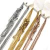 5Pcs/lot Pvd Plated Stainless Steel Link Chains Necklaces Cuban Cross Chains Accessories for DIY Jewelry Making Bulk Wholesale