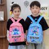 Lilo Stitch Kids Backpack With Durable Nylon For School Use And Cartoon Design