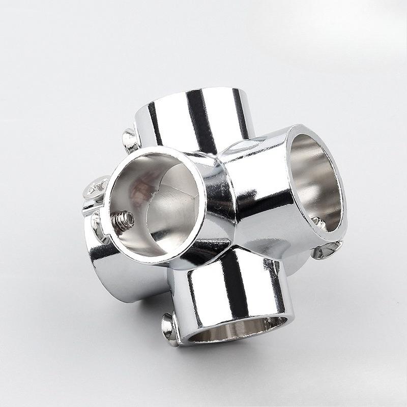 10pcs 19mm25mm Stainless Steel Pipe Connector Drying Rack Accessories Round Pipe Fastener Shelf Fixing Elbow Hardware Tools