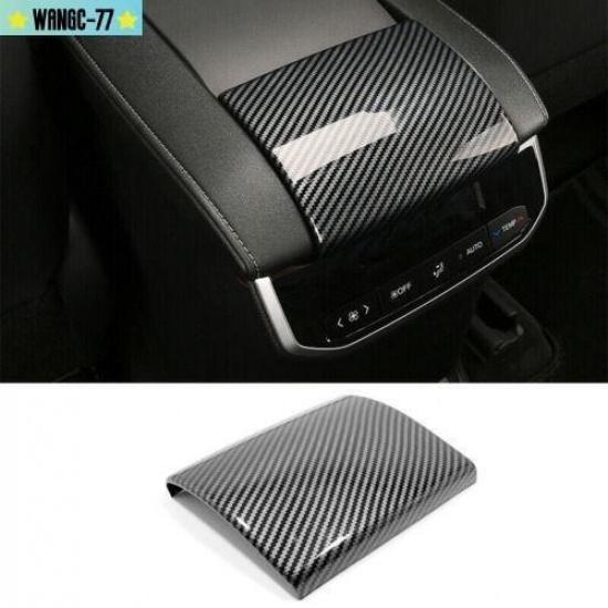 Carbon Fiber Center Console Armrest Box Cover For Toyota Highlander -