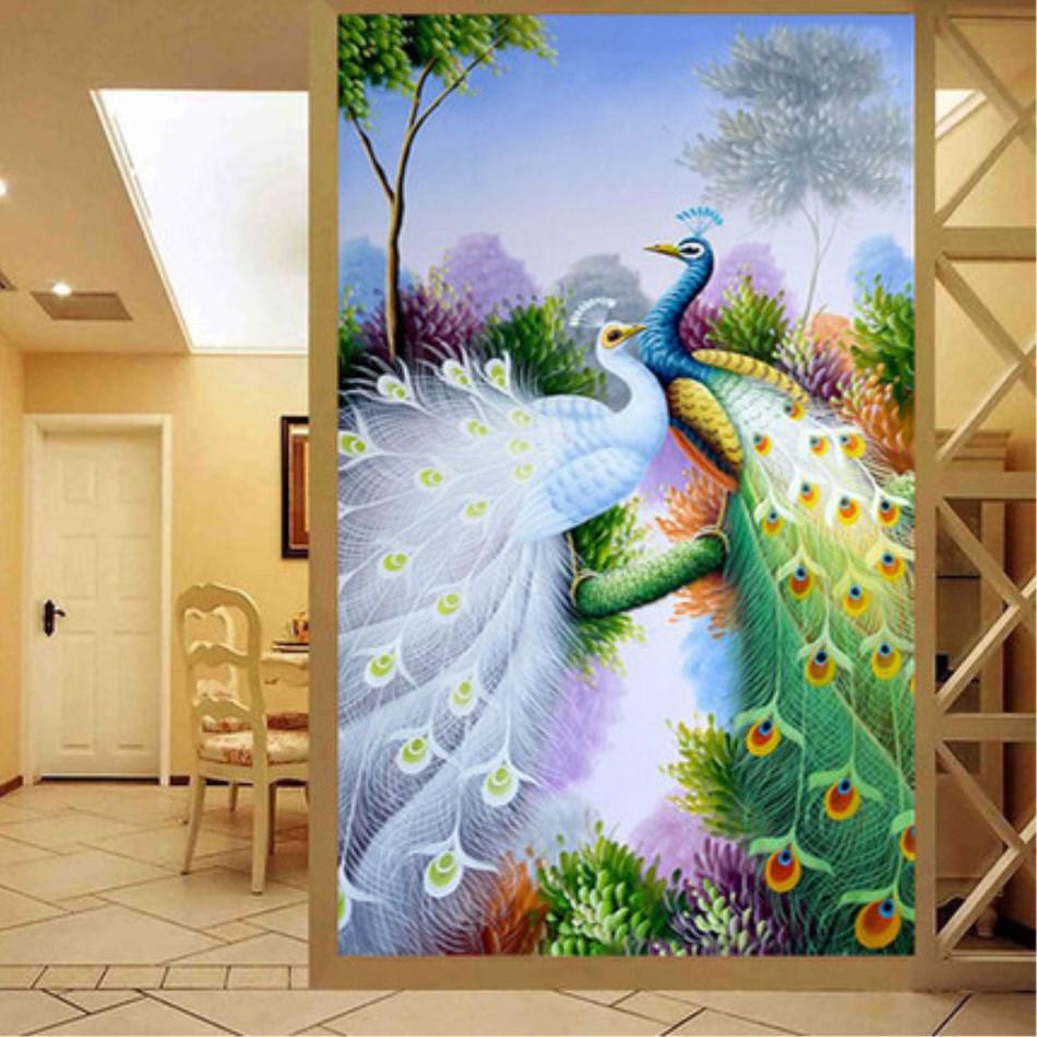 

HC 5D DIY Алмазная вышивка животных Павлин Вышивка крестом DIY Алмазная картина Мозаика Стразы 45*60 cm