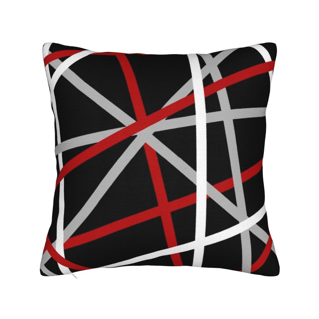 Evh Stripes Van Halen Red Design Pillow Case Soft Pillow Cover Kawaii Pillowcases For Couch Sofa Bedroom
