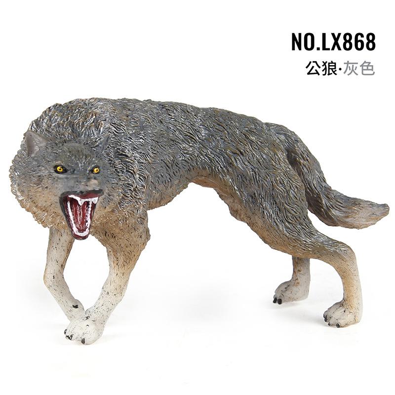 Simulert Skogsdyr Ulv Modell Grå Ulv Hvit Ulv Gående Brun Ulv Arktisk Ulv Bordplate Statisk Ornament Leke