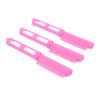 25pcs Hair Perm Rods Hollow Out Smoothing Teeth Hair Styling Curling Rod Set for Salon Barber Pink
