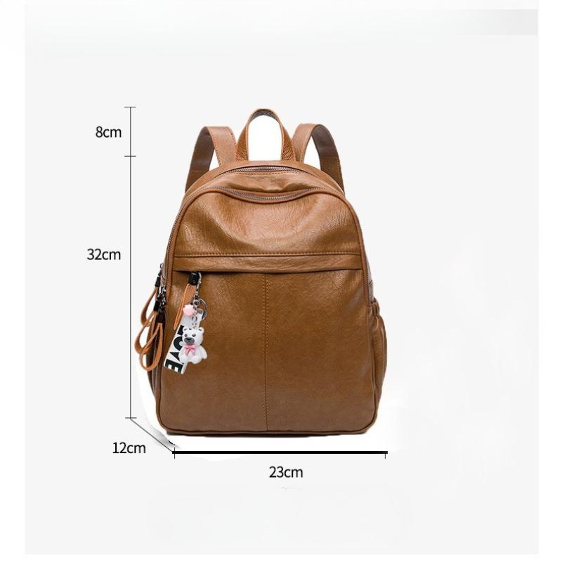 Large Capacity Soft Leather Backpack All Cowhide Ladies Bag Urban Simple Small Backpack