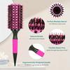 Ensemble de 2 peignes professionnels pour salon Brosse ronde pour cheveux bouclés Brosse à rouler anti-frisottis avec peigne à queue de rat fine Outils de coiffure portables