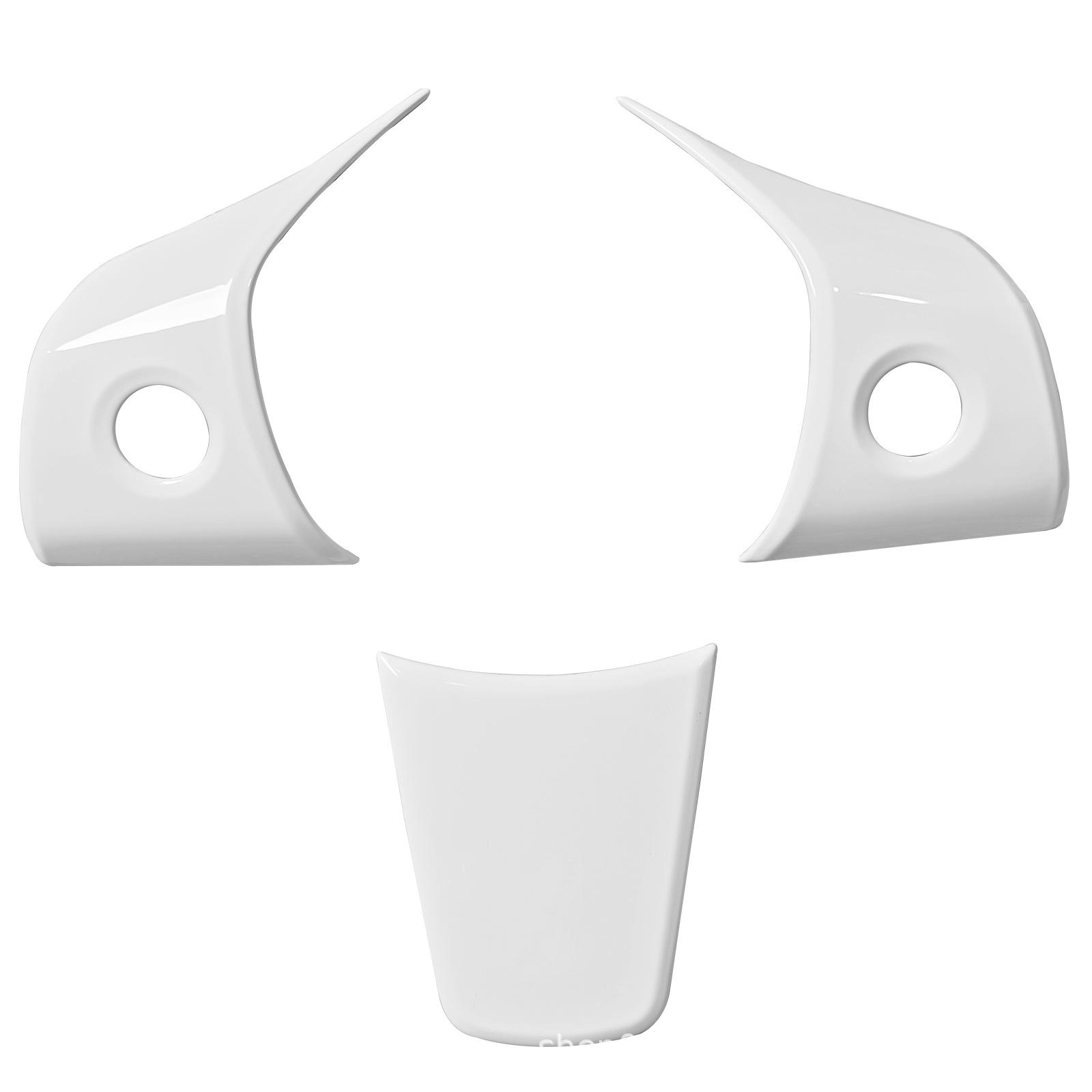 Suitable for Tesla Model 3/Y Steering Wheel Decoration Patch Car Interior Modification Accessories Button Patch Complete Set bright white
