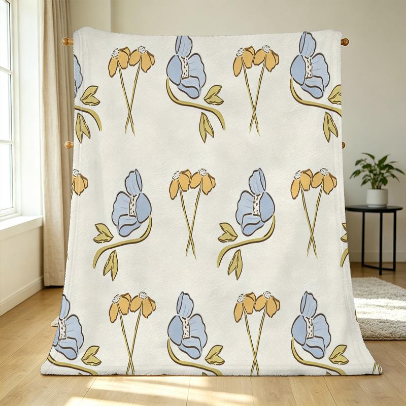 Plush Flannel Throw Blanket Soft Warm Machine Washable for Home, Couch, Office Napping, Christmas & Halloween