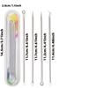 4PCS Stainless Steel Blackhead Remover Tool Come Done Acne Extractor Kits for Pore Cleaning Professional Facials Skin Care Tools