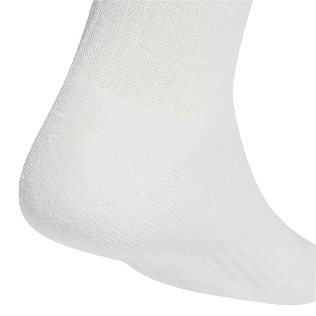Adidas Essentials Cushion Crew Unisex Size M 3-Stripes Socks, Adult, White/Black/Black (UW730, JZ0532),