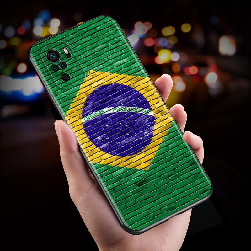Brazil Brazilian flags Silicone Cover For Xiaomi Redmi Note 10S 10 9 9S 9T 8T 8 7 6 5 Pro Max 5A 4X 4 5G Soft Phone Case
