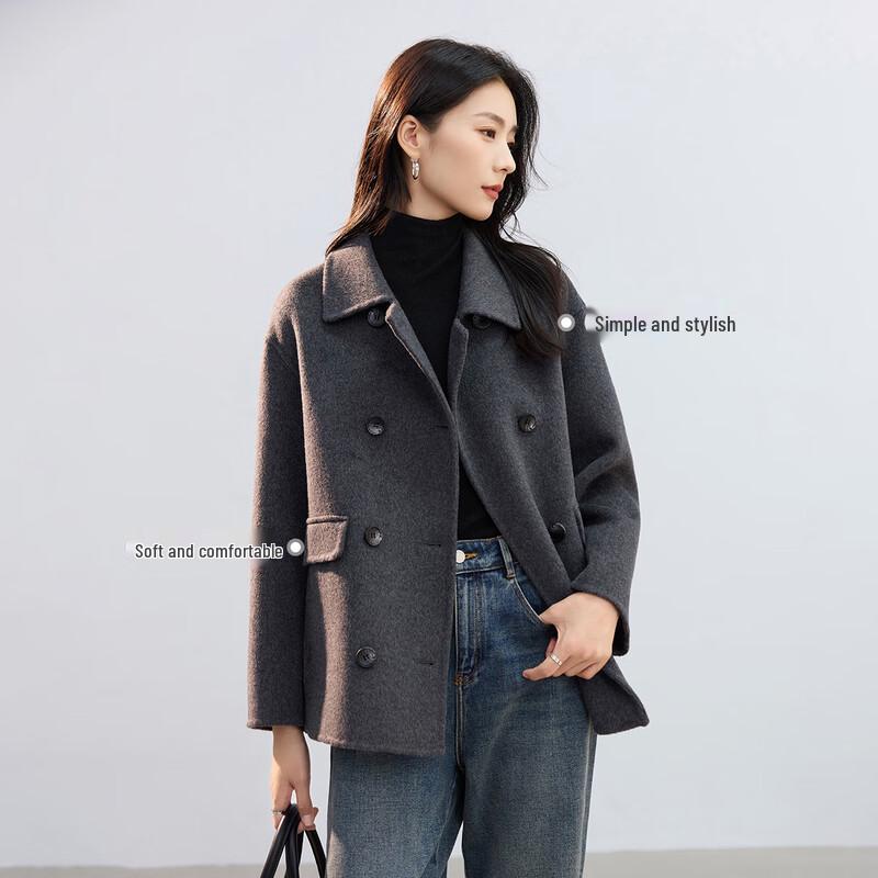 HSTYLE 100% Wool Straight-Fit Double-Faced Coat