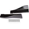 2pcs Rear Bumper Diffuser, Universal Side Skirts, Glossy Black Rear Bumper Diffuser Lip Side Skirts with Mounting Screws for Cars