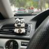 Car Air Conditioner Vent Fragrance Perfume Decoration Clip for Girls, New Car Gift, Cute Little Dog Aroma Diffuser Stone