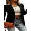 Solid-Colored Long-Sleeve Suit Jacket Leisure Solid Long Sleeve Blazers Women