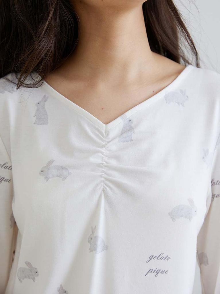 gelato pique Rabbit Print Pullover PWCT245293 Pink Free Size Women's