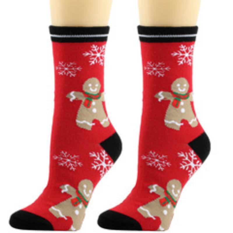 European and American Women's Fashion Christmas Socks Elk Men's and Women's Long Socks Cotton Socks Mid Tube Socks Halloween Socks Trend