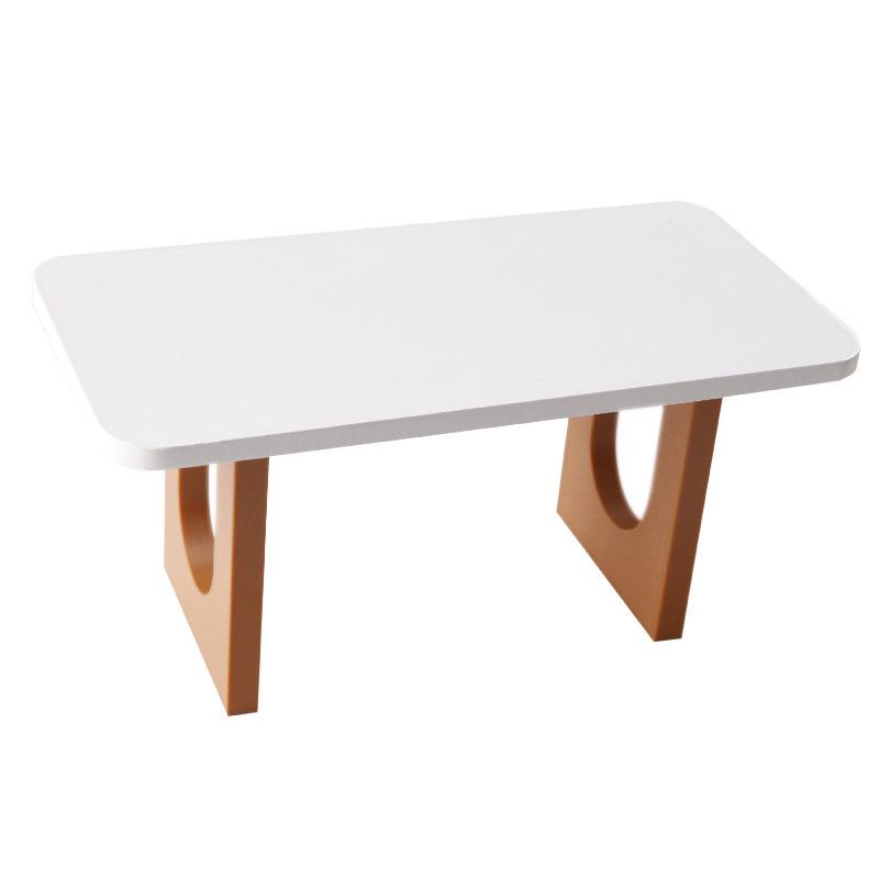 1/12 Dollhouse Simulation Miniature Desk Tea Table Dollhouse Furniture Model Dolls House Decor Accessories Pretend Play Toys