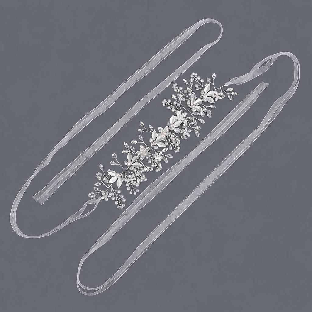 Elegant Silver Rhinestone Wedding Belt – Versatile High-End Dress Accessory for Fashion Shows and Performances