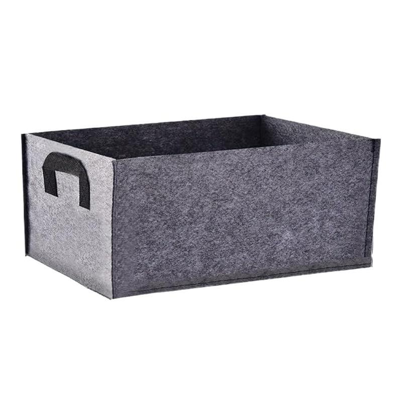 Hochbeet aus Stoff, quadratischer Filz-Garten-Blumen-Wachstumsbeutel, Gemüse-Pflanzbeutel, Pflanztopf mit Griffen, Pflanzbeutel