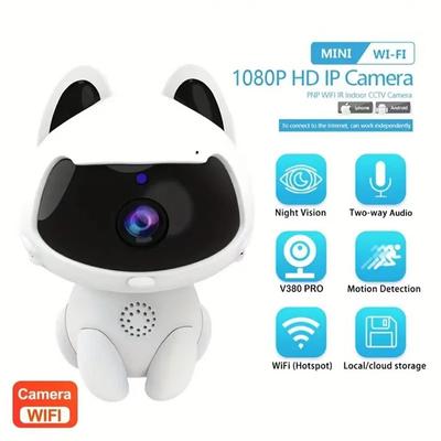 Οθόνη μωρού 1080P HD Ασύρματη κάμερα Wi-Fi IP Κάμερα παρακολούθησης 200W Κάμερα ρομπότ Κάμερες αμφίδρομης λειτουργίας ήχου Δικτυακές κάμερες Έξυπνη ασφάλεια σπιτιού