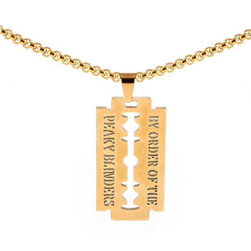 Ciondolo Nuovo Peaky Blinders Lama Rasoi Festa Gioielli per Uomo e Donna Collana