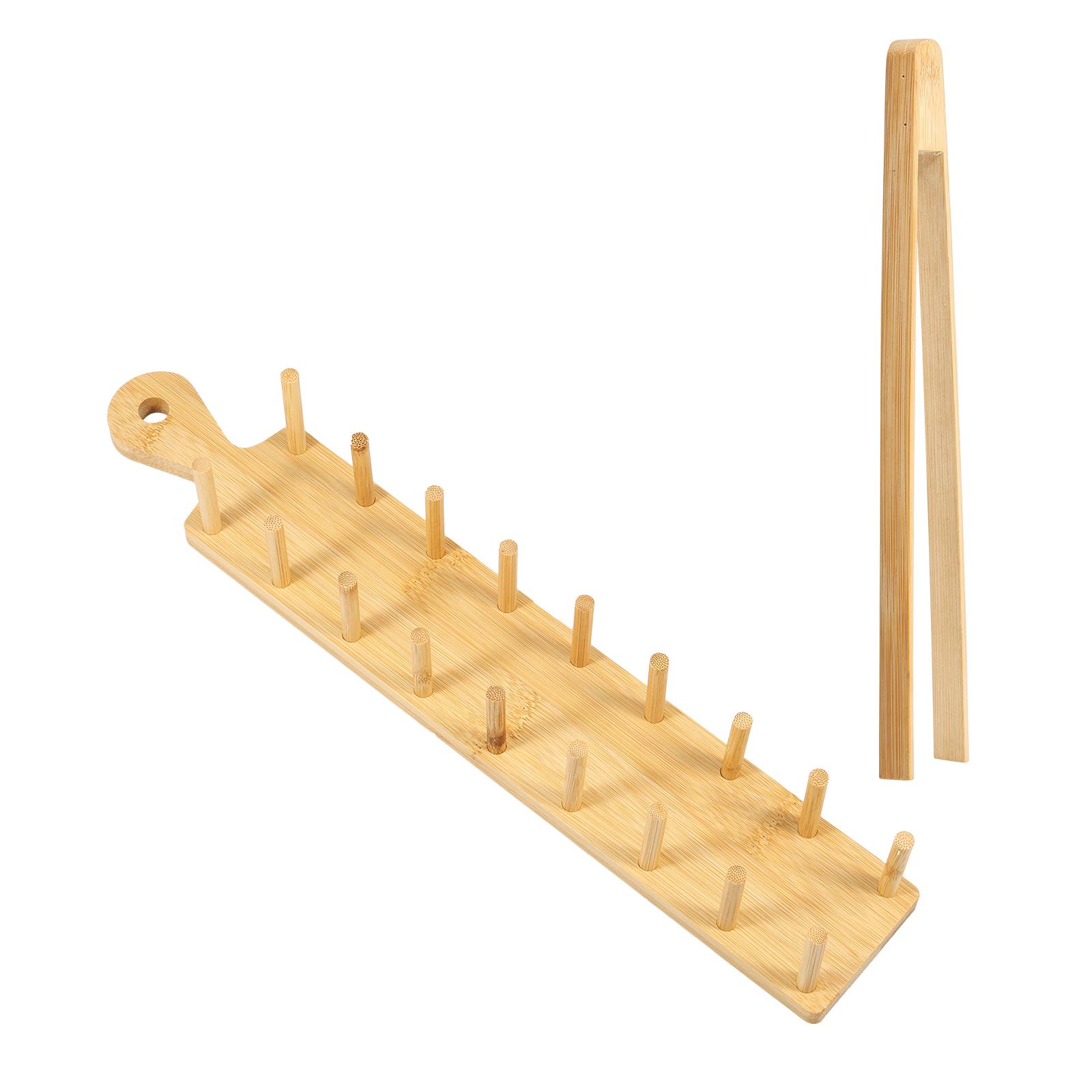 

2 шт. бамбуковый поднос для тако с щипцами прямоугольный держатель для тако вмещает 8 мягких или твердых тако большой держатель для тако многоцелевой