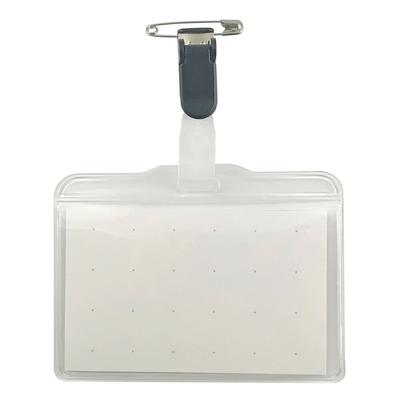 Tag Name Tag Business Card Size Safety Pin Clip Horizontal Type 100 Pieces No Zipper I.S. ICN-100