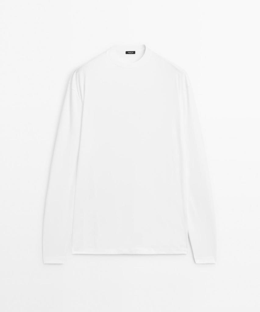 Masimodutti Long Sleeve Medium Weight Cotton T-Shirt