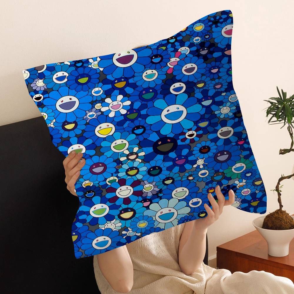 Fashing T-Takashi M-Murakami Pillow Gift Home Office Decoration Bedroom Sofa Car Cushion Cover Case 45X45