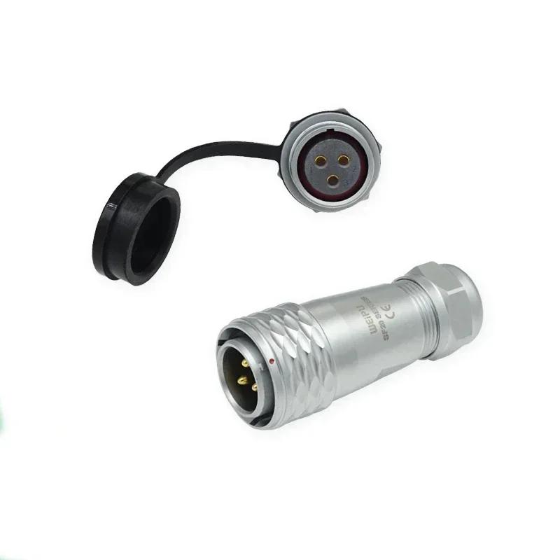 WEIPU SF20 SF2010/P SF2012/S Waterproof 2 3 4 5 6 7 8 9 12 15 Pin Industrial Power Aviation Connector M20 Rear Nut Seat IP67